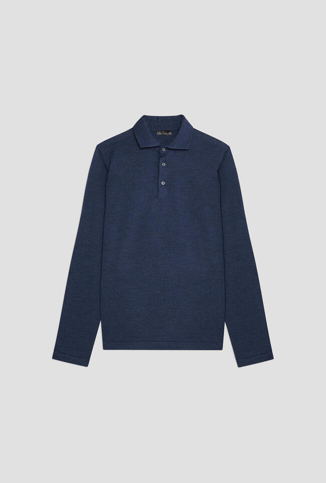 Knit polo with shirt collar ESSENTIAL - Ferrante | img vers.1300x/